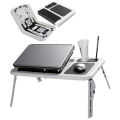 Laptop Desk Foldable Table e-Table Bed with USB Cooling Fans Stand
