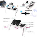 Laptop Desk Foldable Table e-Table Bed with USB Cooling Fans Stand
