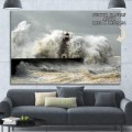 Bespoke Canvas Art - Coastal - Wave & Lighthouse