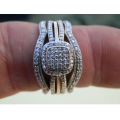 Sterling silver Diamond ring set, value R10.535