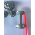 Small Silver Metal Curtain Tie Backs - x 2 Pairs - Ideal for Kitchenn or Bathroom - Screws&Plugs inc