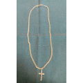 Vintage silver 925 necklace and cross pendant