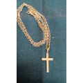 Vintage silver 925 necklace and cross pendant