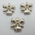 Sterling Silver Flower Earrings and Pendant set | Lucille maker stamp 35.6g total weight.
