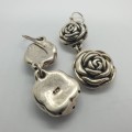 Sterling Silver Rose Earings | Stunning  | 10.5g total weight.
