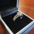 925 Silver & 9ct Gold Ring with 42 Diamonds (.137ct in total) | Size O- | American Swiss Cert