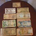 Variety of Old Collectable International Notes - Egypt, Pakistan, India and more - Bid to take All
