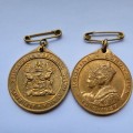 ONE Republic of SA 31-05-1961 Bronze Medal and ONE Union of SA 12-05-1937 Coronation Medallion