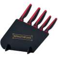 Royalty Line 5 Piece Ceramic Coating Knife Set With Stand (Black)