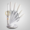 Royalty Line 8 Piece New Wave Design Handle NonStick Knife Set with Stand