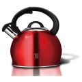 Berlinger Haus 3L Stainless Steel Whistling Kettle - Burgundy Metallic