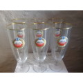 AMSTEL LAGER 500ML BEER GLASSES x6