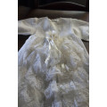 VINTAGE Handmade christening gown with cap