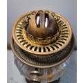 Antique Brass/Glass Oil Lamp Duplex (double wick)