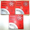 3 x Vintage Posso, France 8mm Film Reels with Film on