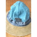 Rhodesian Used Khaki Bush Hat. Not familiar Design. Very small size. 52cm Circumference