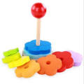 Rainbow plum set tower wooden toy