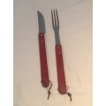 2 piece braai tong and knife set