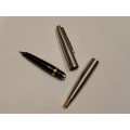 Parker 45 Flighter Fountain Pen - Steel with Gold Trim and Tassie - Made in France