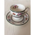Copeland Spode Late Mark Chinese Rose Demitasse Cup and Saucer Set