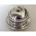 Antique Silver Plated Butter Dish Round