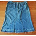 Denim Skirt Faded, Distressed and Fabulous By Penny C Plus Size 28