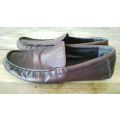 Mens Brown Leather Loafers by Woolworths Size 10