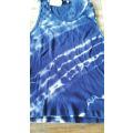 Mens Tie Dye Hippy Vests in blue/ purple and other colours, Size Medium, 4 available