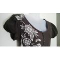 Cute Brown Fitted T shirt Top by Animal Size small