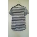 Black and grey striped T shirt By Cotton on "Brunswick" Size Small