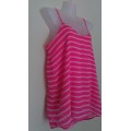 Pink and White striped Vest top by Red Earth Size 34