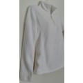 White Half Zip Fleeece by Real Clothing Size Medium
