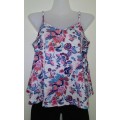 Pretty Red, white  Blue Camisole top by Cruise Size Medium