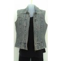 Sleveless Denim Jacket By Sisssy Boy Size Medium