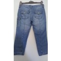 Distressed Faded Jeans Capri length by Yes Miss Size 27