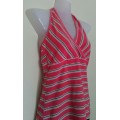 Pink Striped Halter Neck Top By Candy Rocket Size Medium