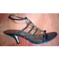 Leather Sandals with Marcasite  Detail  by Nine West Size 8.5