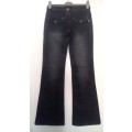 Black Hipster Bootleg Jeans Size 10
