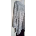 Grey Relaxed Fit Top by Real Clothing Size Large