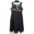 Lovely Black and Gold Evening Dress by Kelso Size 12