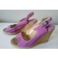Lilac Canvas Wedges by Pied A Terre Size 4