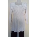 Figure Hugging White Cardigan by New Feeling Size S/M