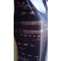 Black Vest Top With Gold Print by RT Size 10
