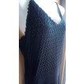 Black Full Length Knitted Dress Size Medium