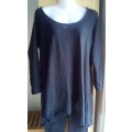 Black Flared Top by Real Clothing Size Large