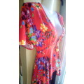Truworths Tropical Print High Low Dress Size 36