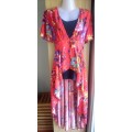 Truworths Tropical Print High Low Dress Size 36