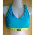 Shock Absorber Sports Bra, Blue and Green, Size 36B