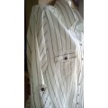 Fitted White Shirt With Brown Stripes, by Donna Claire Size 16. Smart Career Wear