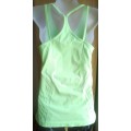 Green Fitness / Sports Top with Support bra inside by Real Clothing Size Medium - Large